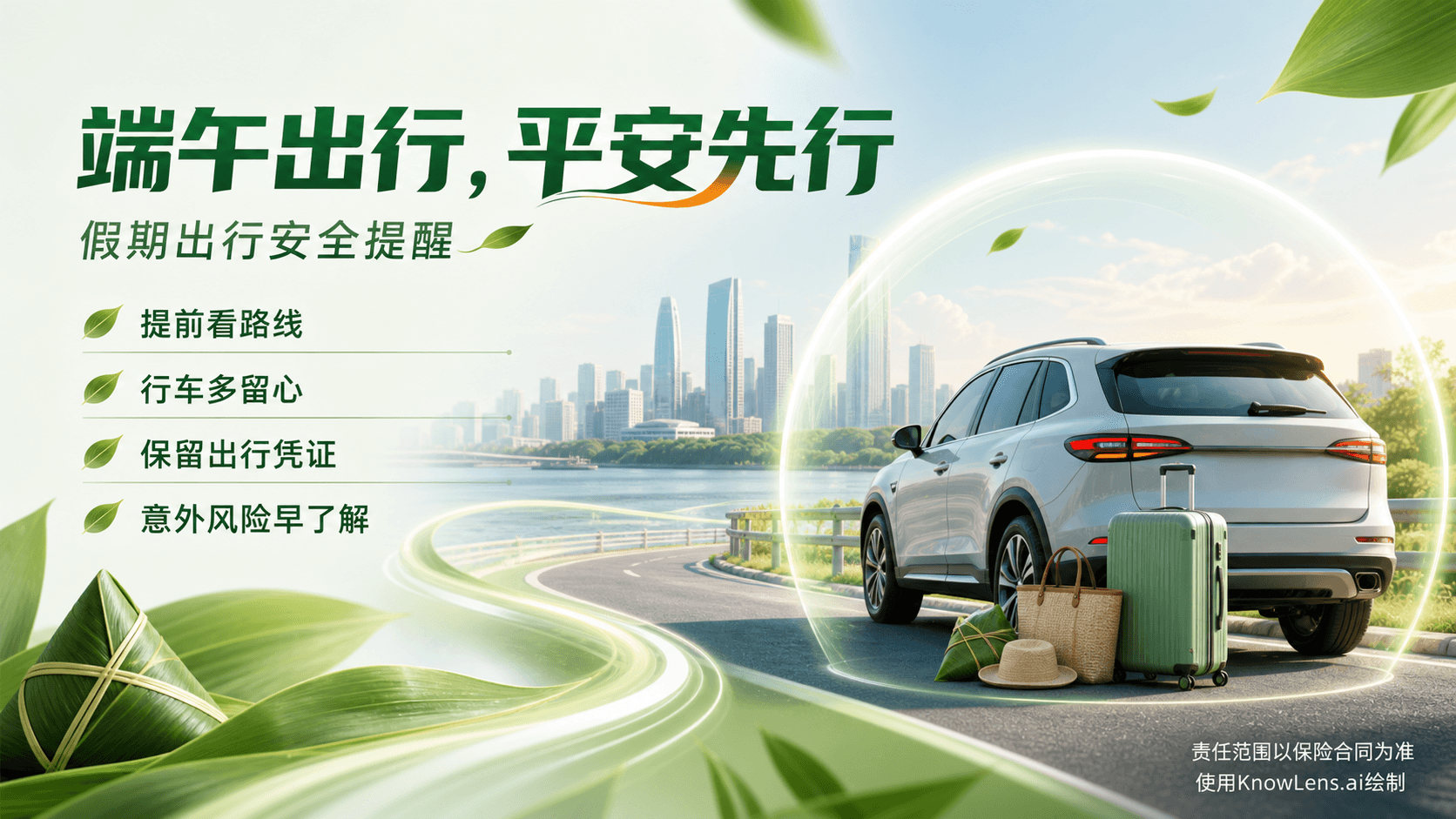 端午出行,平安先行海报