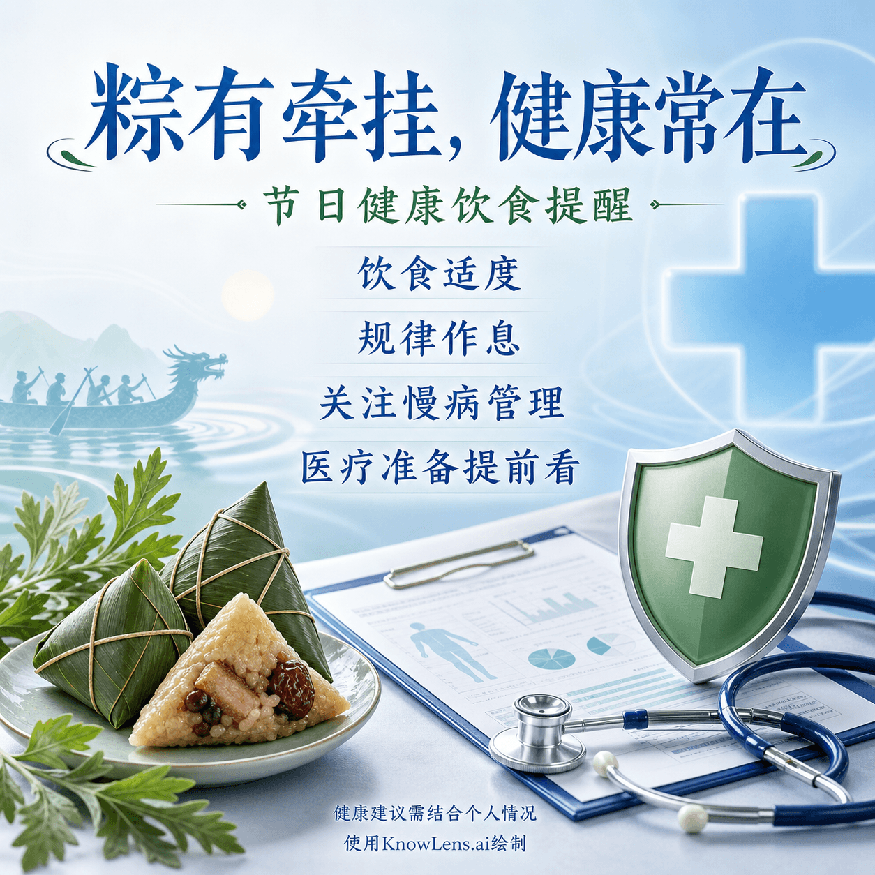 粽有牵挂,健康常在海报