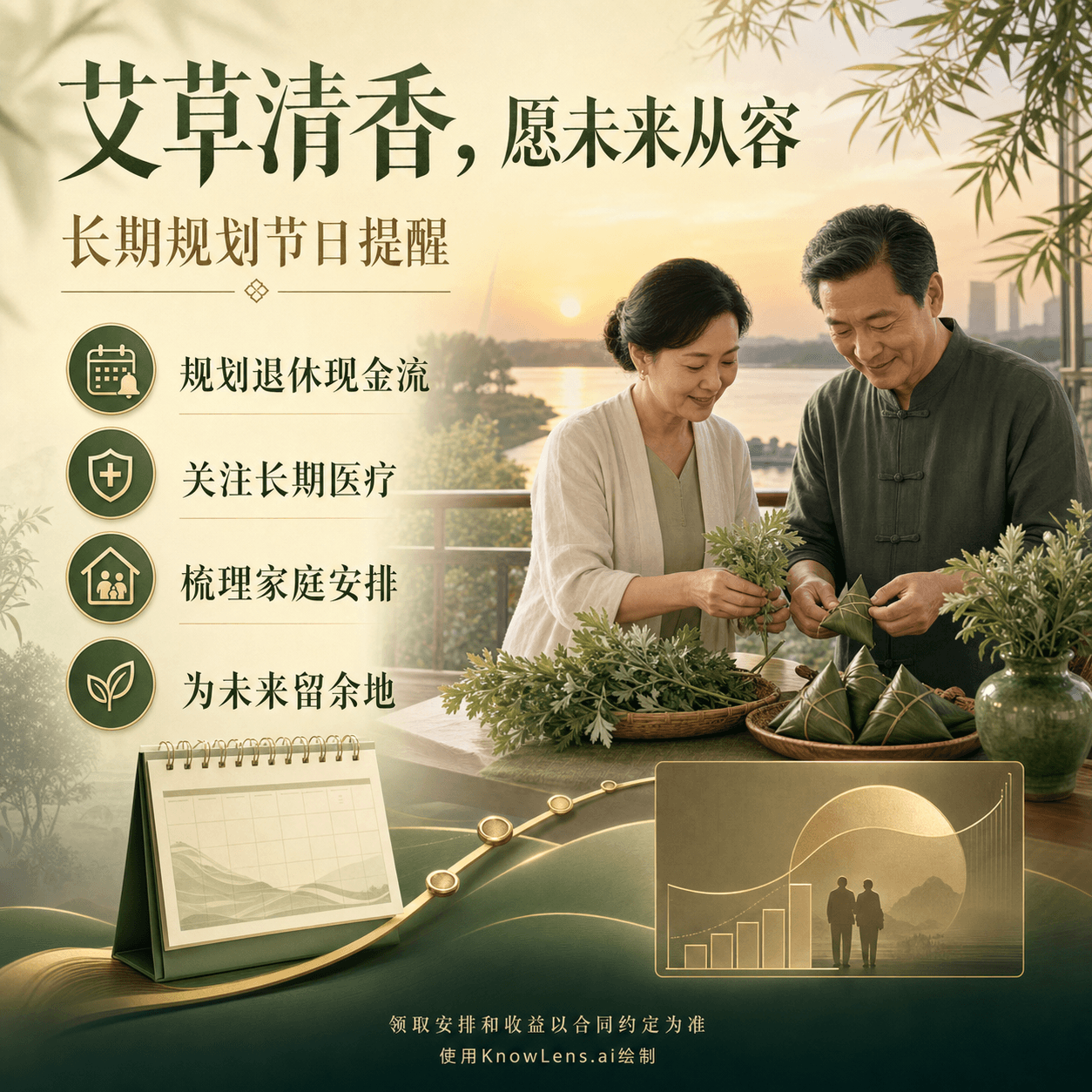 艾草清香,愿未来从容海报