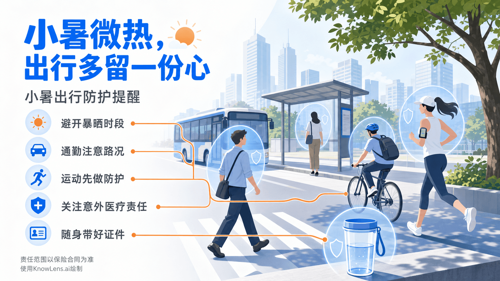 小暑微热,出行多留一份心海报
