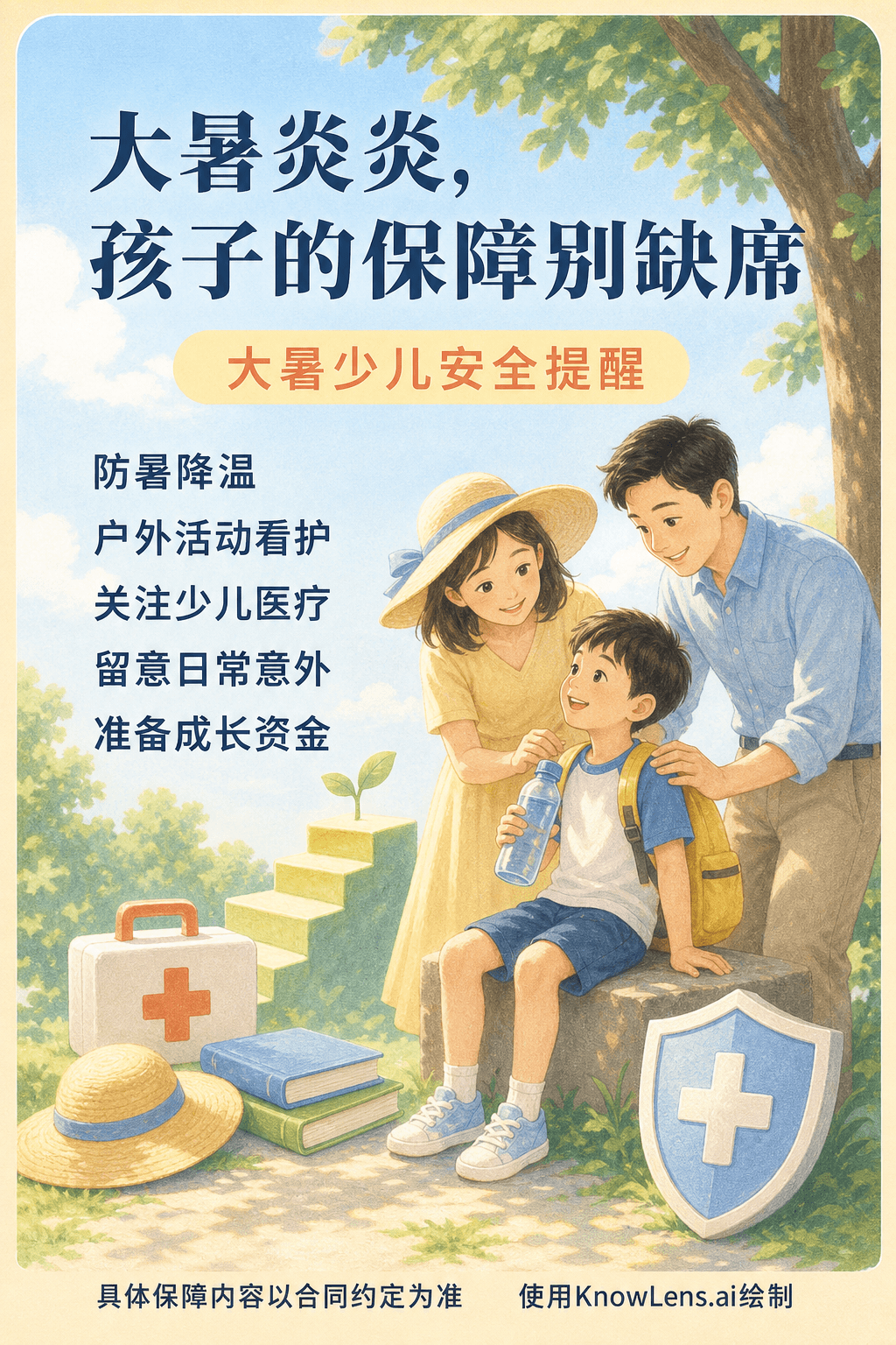 大暑炎炎,孩子的保障别缺席海报