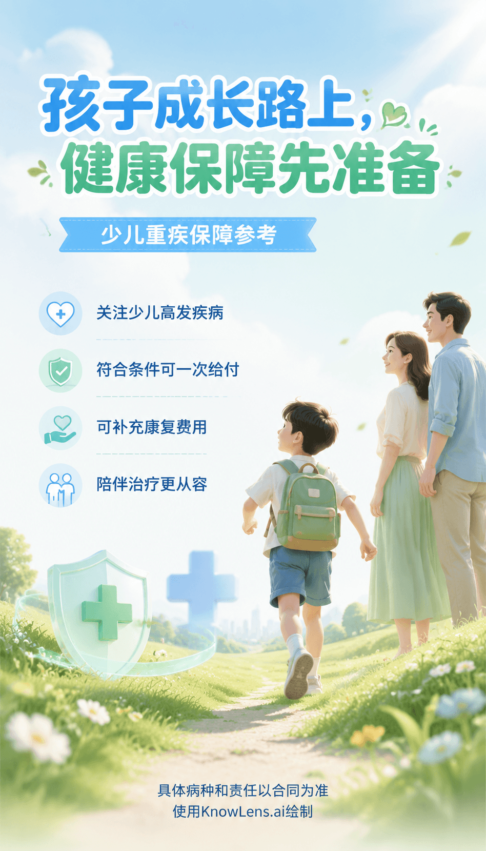 孩子成长路上,健康保障先准备海报