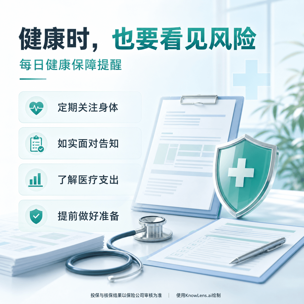 健康时,也要看见风险海报