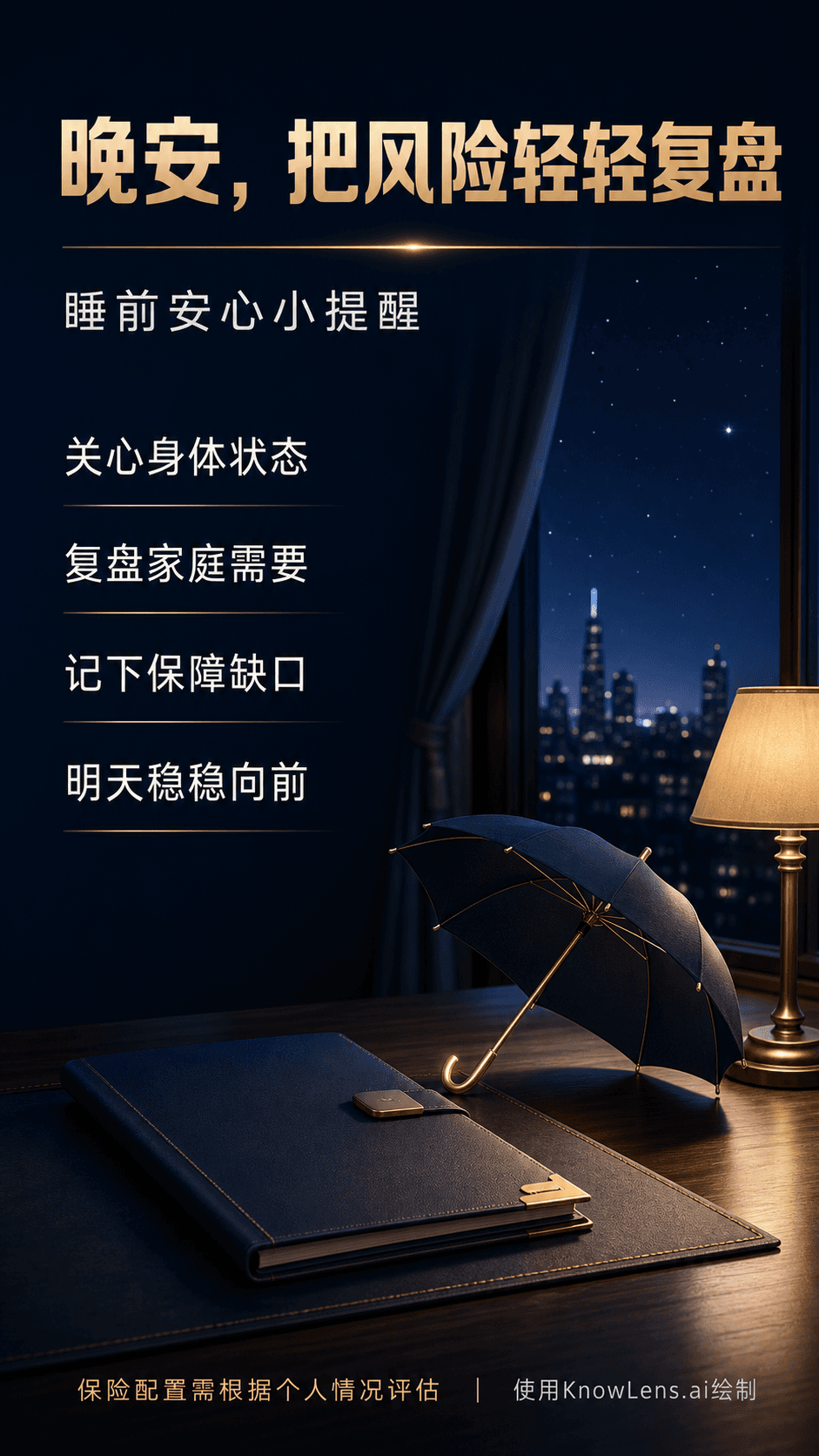 晚安,把风险轻轻复盘海报