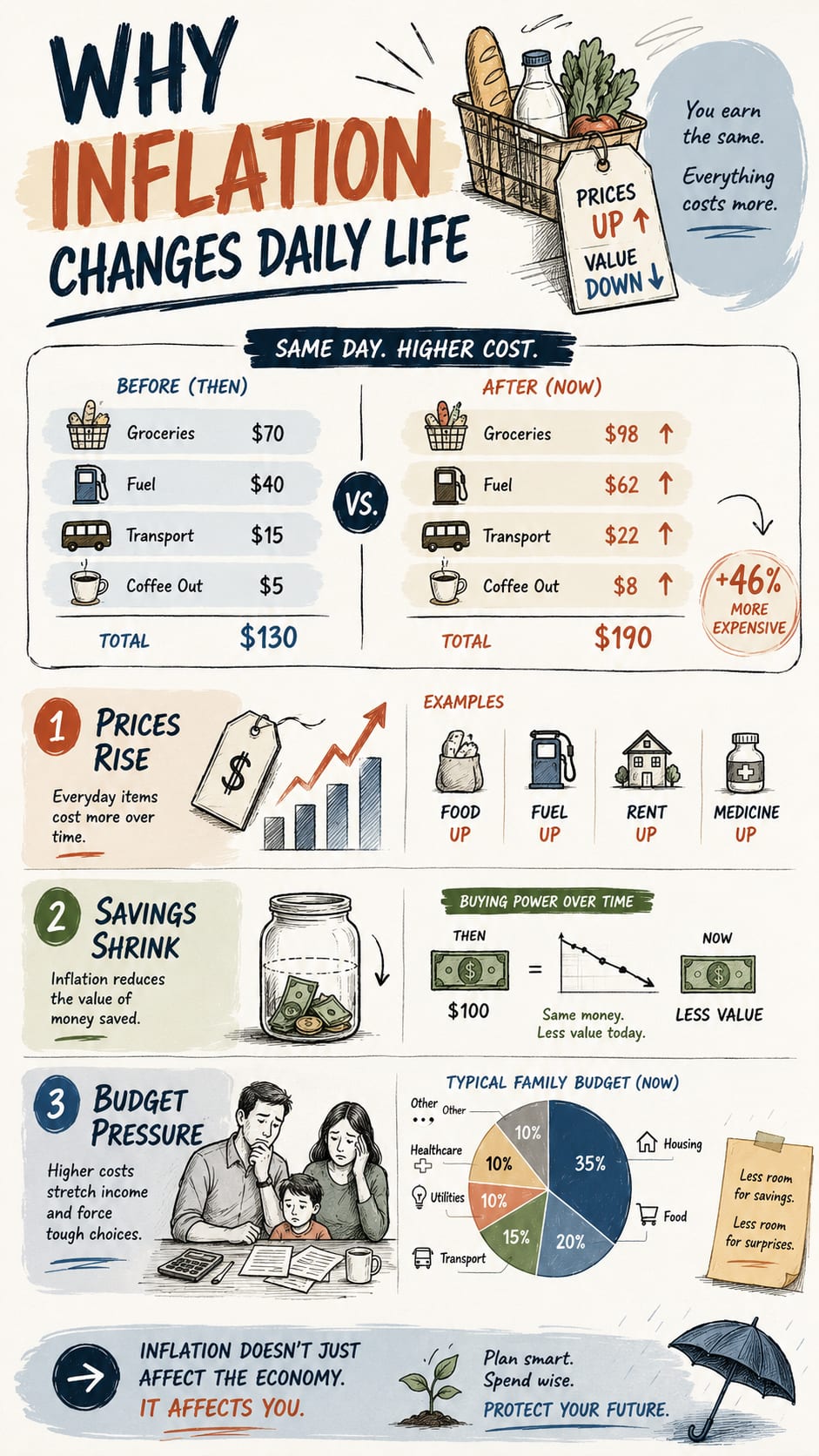 Economics social media carousel from short explanation