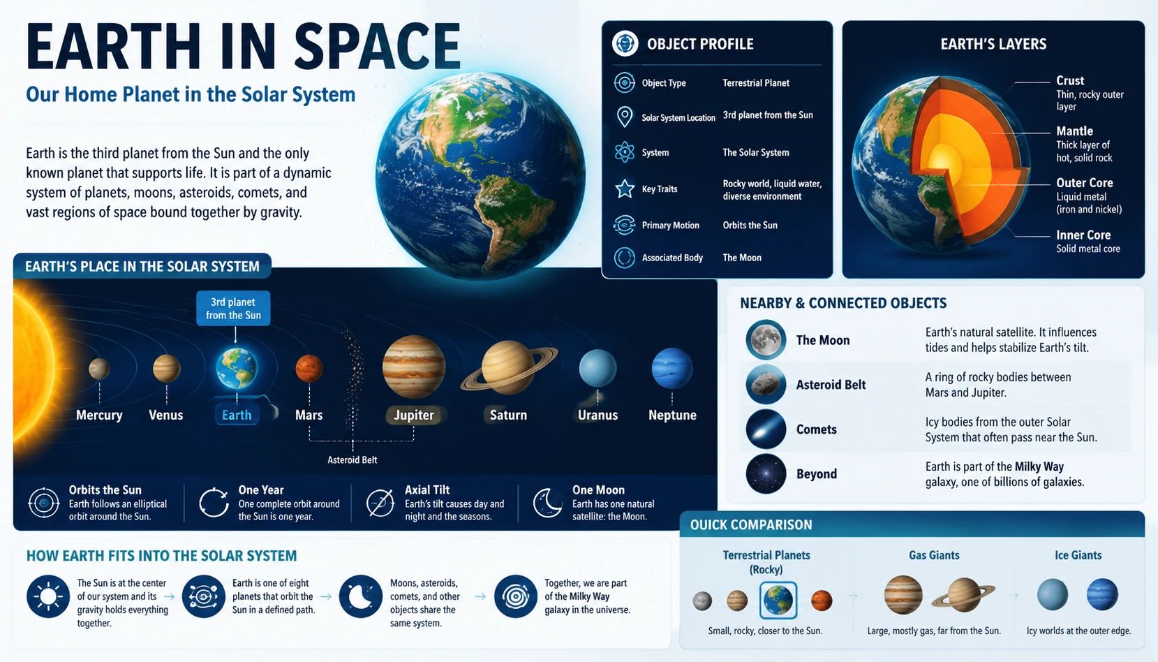 Earth in Space infographic