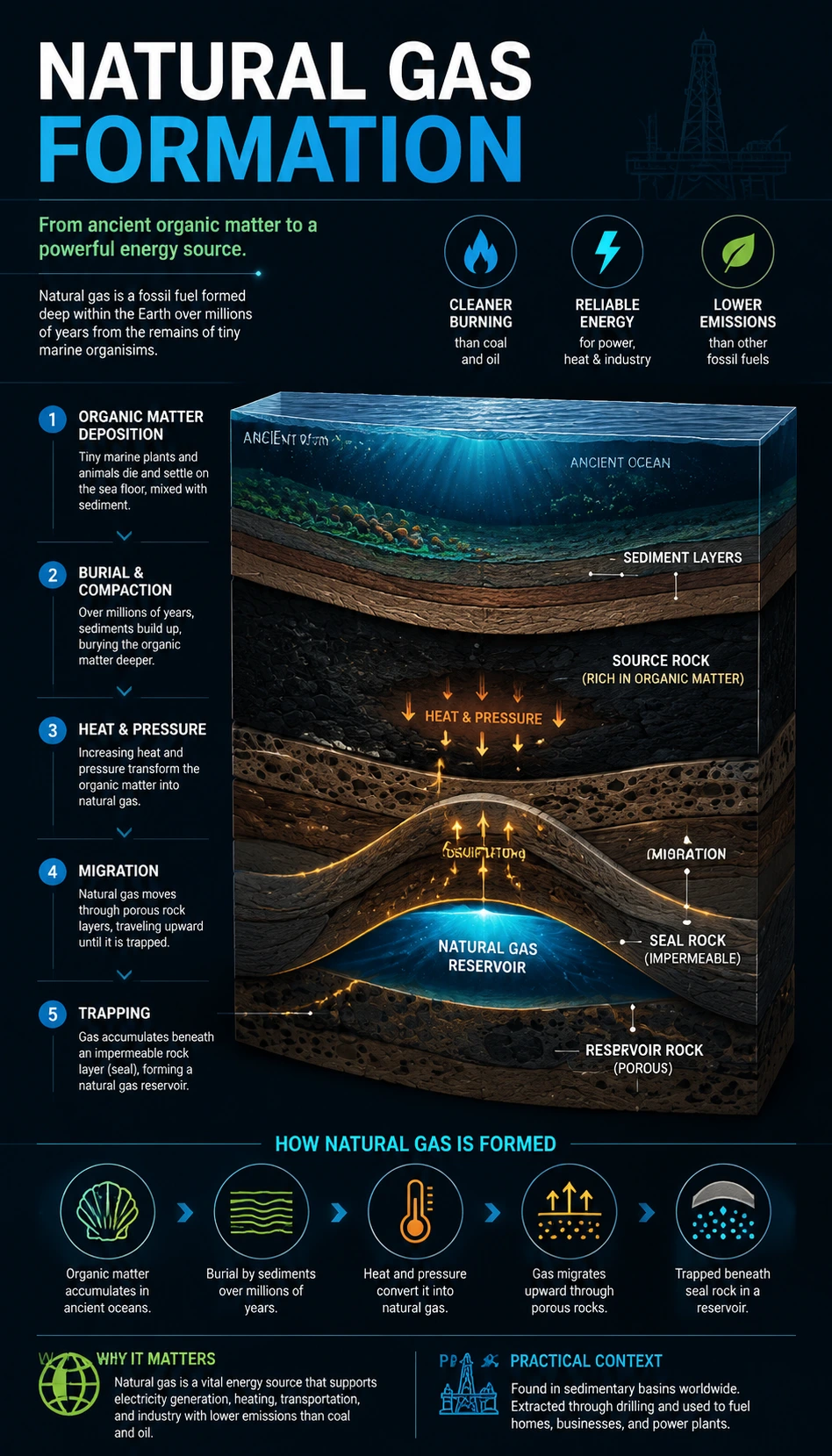 Natural Gas Formation infographic