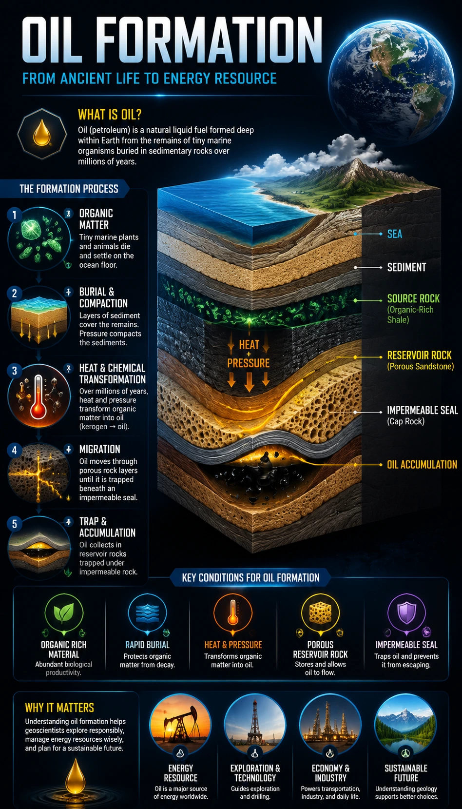 Oil Formation infographic