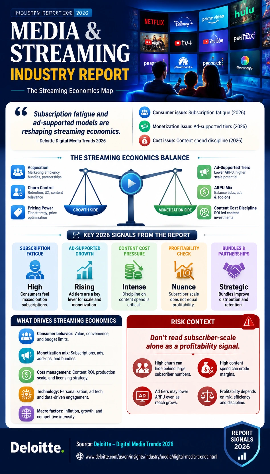 Streaming Media industry report infographic poster